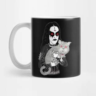 Metal Head with a Cat 2020 Miskeldesign Mug